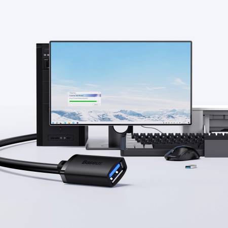Удължителен кабел Baseus  AirJoy Series USB 3.0 мъжки към женски 5м B00631103111-05 - черен