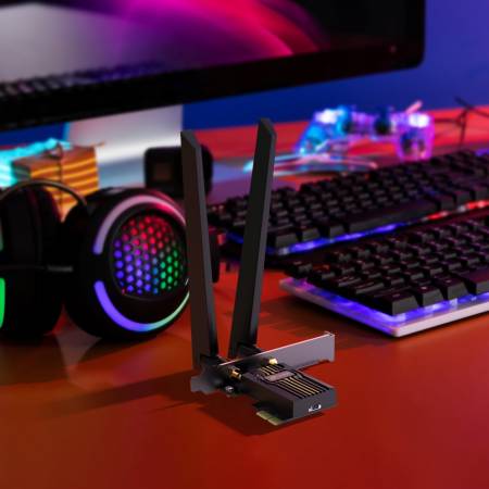 3-лентов Bluetooth 5.4 Wi-Fi 7 PCIe адаптер TP-Link Archer TBE552E BE9300