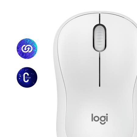 Безжична мишка Logitech M240 Silent Bluetooth 910-007120 - бяла