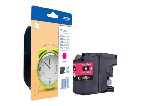 BROTHER LC-125XL ink cartridge magenta high capacity 1.200 pages 1-pack blister without alarm