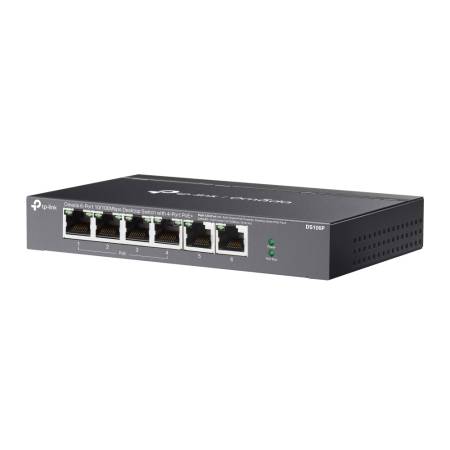 6-портов 10/100Mbps неуправляем комутатор TP-Link Omada DS106P с 4-портов PoE+