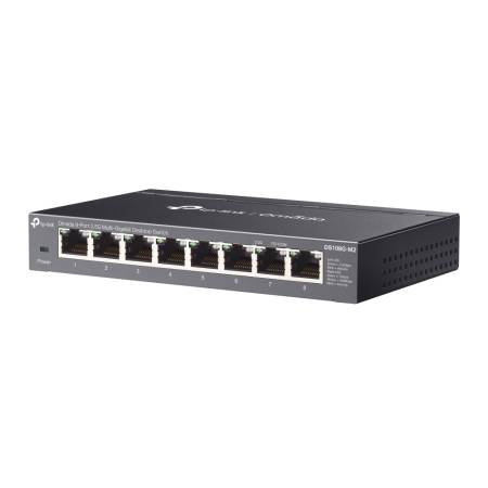 8-портов 2.5G мулти-гигабитов неуправляем настолен комутатор TP-Link Omada DS108G-M2