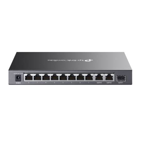 Комутатор неуправляем TP-Link Omada DS111P 8-порта 10/100Mbps + 3-порта Gigabit с 8-порта PoE+