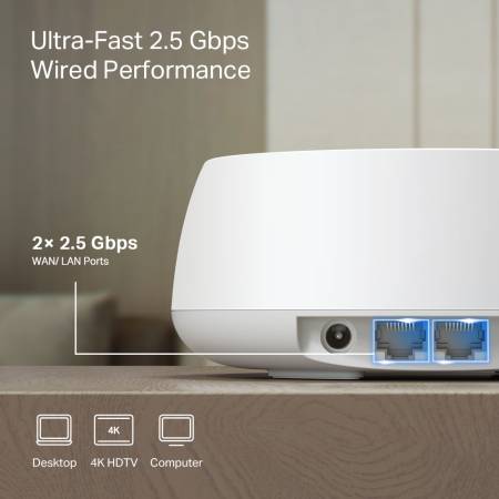 Безжична Wi-fi 7 Mesh система TP-Link Deco BE25(2-pack) BE3600
