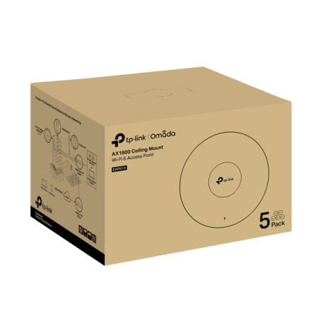 Точка за достъп TP-Link Omada EAP613(5-pack) AX1800 Ceiling Mount WiFi 6