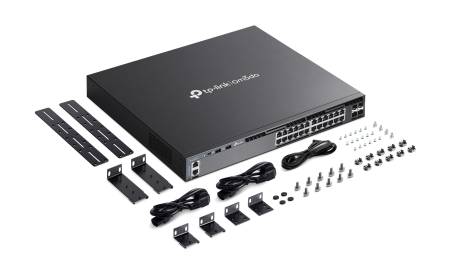 24-портов Gigabit Stackable L3 управляем комутатор TP-Link Omada SG6428X с 4 10G слота