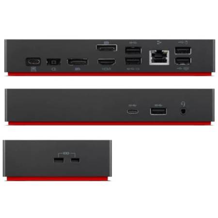 Докинг станция Lenovo Жичен USB 3.2 Gen 1 (3.1 Gen 1) Type-C 40AY0090EU - Черен