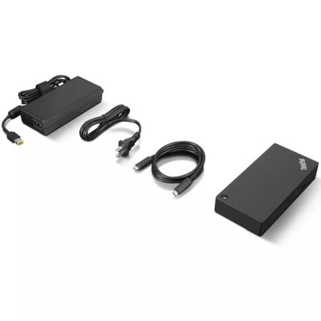 Докинг станция Lenovo Жичен USB 3.2 Gen 1 (3.1 Gen 1) Type-C 40AY0090EU - Черен
