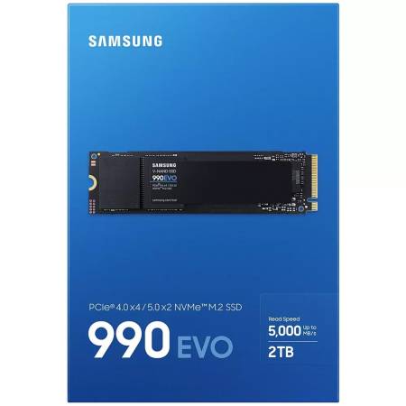 Твърд диск SAMSUNG 990 EVO SSD 2TB M.2 NVMe PCIe MZ-V9E2T0BW