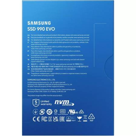 Твърд диск SAMSUNG 990 EVO SSD 2TB M.2 NVMe PCIe MZ-V9E2T0BW