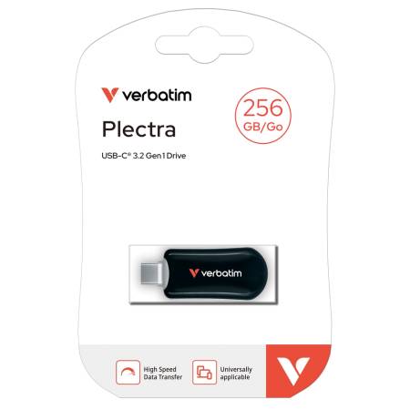 Verbatim Plectra USB-C Flash Drive Black 256GB