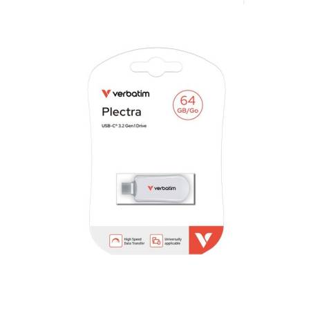Verbatim Plectra USB-C Flash Drive White 64GB