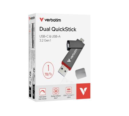 Verbatim Dual QuickStick USB-C & USB-A USB 3.2 Gen 1 1TB