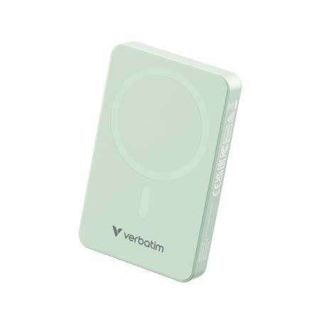 Verbatim Charge 'n' Go Essentials Power Bank Magnetic Wireless 10000mAh Green