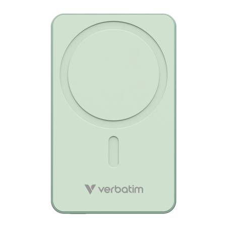 Verbatim Charge 'n' Go Essentials Power Bank Magnetic Wireless 10000mAh Green
