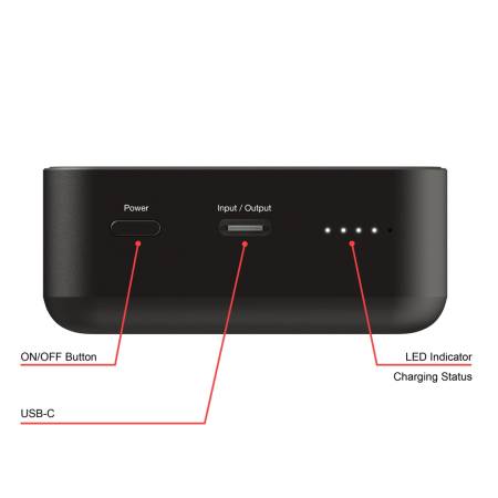 Verbatim Charge 'n' Go Essentials Power Bank Magnetic Wireless 20000mAh Black