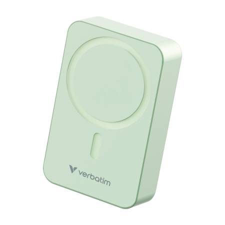 Verbatim Charge 'n' Go Essentials Power Bank Magnetic Wireless 20000mAh Green
