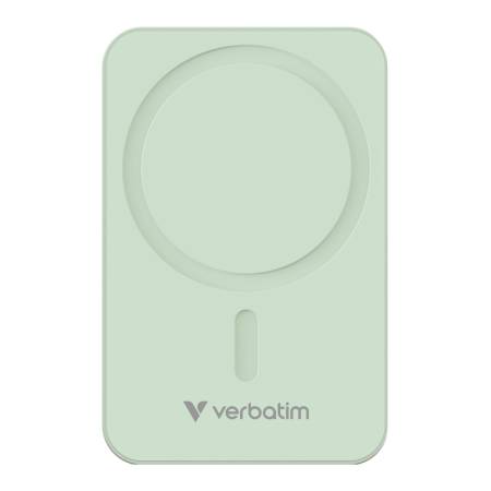 Verbatim Charge 'n' Go Essentials Power Bank Magnetic Wireless 20000mAh Green