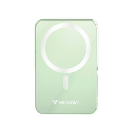 Verbatim Charge 'n' Go Power Bank with Stand Magnetic Wireless 10000mAh Green