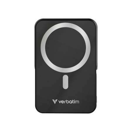 Verbatim Charge 'n' Go Power Bank with Stand Magnetic Wireless 10000mAh Black
