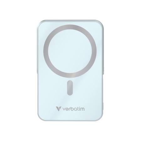 Verbatim Charge 'n' Go Power Bank with Stand Magnetic Wireless 10000mAh Blue