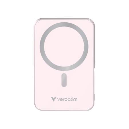 Verbatim Charge 'n' Go Power Bank with Stand Magnetic Wireless 10000mAh Pink