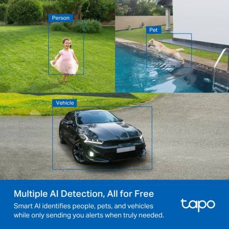 Комплект интелигентна безжична охранителна камера със слънчев панел TP-Link Tapo TC85 KIT