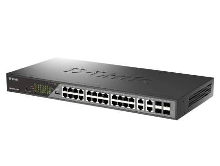 D-Link 28-Port Gigabit Ethernet PoE+ Surveillance Switches