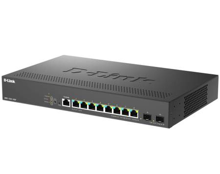 D-Link 8-Port 2.5G Base-T PoE and 2-port 10G SFP+ Smart Managed Switch