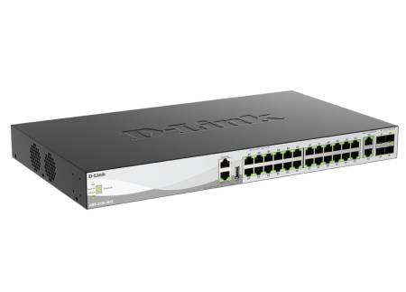 D-Link 24x100/1000/2500Base-T Layer 3 Stackable Managed Gigabit Switch with 2x10GBASE-T Ports and 4 x 25G SFP28 Ports 