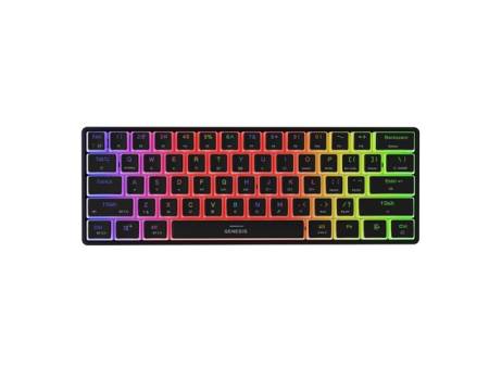 Genesis Mechanical Gaming Keyboard Thor 660 G2 Wireless RGB Backlight BLACK GATERON RED