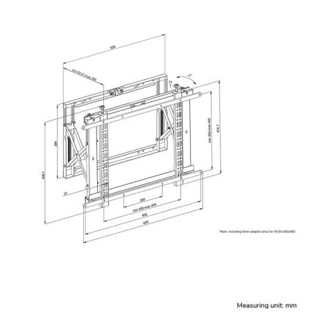 Neomounts Wall Mounted video wall mount (pop-out/lportrait & landscape