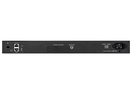 D-Link 48x10/100/1000BASE-T PoE ports (370W budget) Layer 3 Stackable Managed Gigabit Switch with 2x10GBASE-T ports and 4xSFP+ ports 