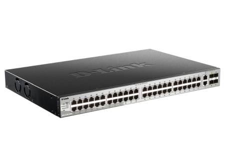 D-Link 48x10/100/1000BASE-T ports Layer 3 Stackable Managed Gigabit Switch with 2x10GBASE-T ports and 4xSFP+ ports