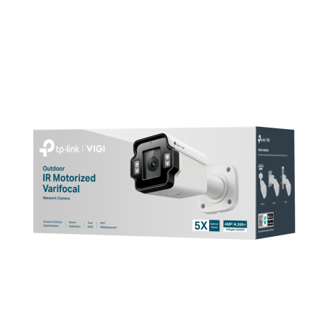 4MP външна IR моторизирана Wi-Fi Varifocal Bullet мрежова камера TP-Link VIGI InSight S345ZI