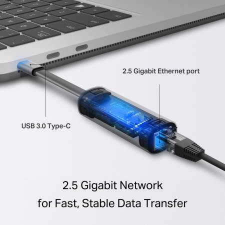 Мрежов адаптер TP-Link USB Type-C към 2