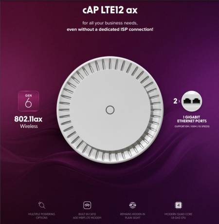Точка за достъп MikroTik cAP LTE12 ax cAPGi-5HaxD2HaxD&EG12-EA