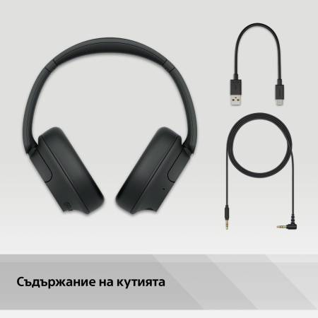 Слушалки Sony Headset WH-CH720N - черни