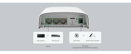 Гигабитен външен/вътрешен TP-Link Omada ER703WP-4G-Outdoor Gateway 4G+ Cat6 AX3000 Wi-Fi 6