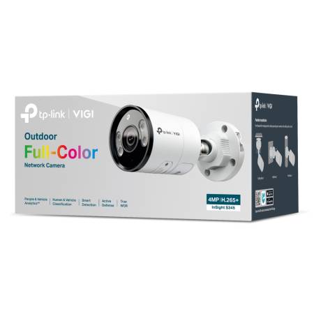 4MP външна пълноцветна Bullet мрежова камера TP-Link VIGI InSight S345(6mm)