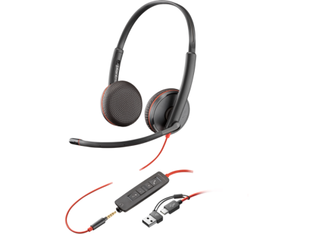 Слушалки HP Poly Blackwire 3225 Стерео USB-C слушалка +3