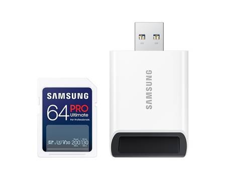 Samsung 64GB SD Card PRO Ultimate with USB Reader