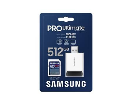 Samsung 512GB SD Card PRO Ultimate with USB Reader