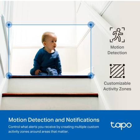 Wi-Fi Pan/Tilt камера за наблюдение с AI TP-Link Tapo C222