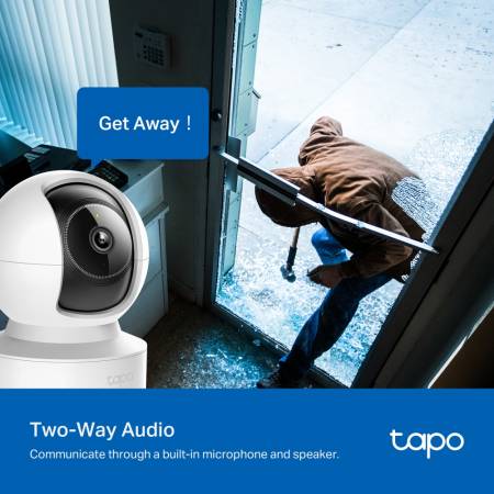 Wi-Fi Pan/Tilt камера за наблюдение с AI TP-Link Tapo C222