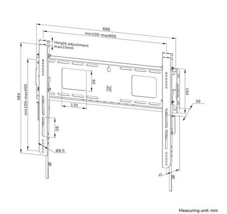 Neomounts Level-750 Wall Mount (XL