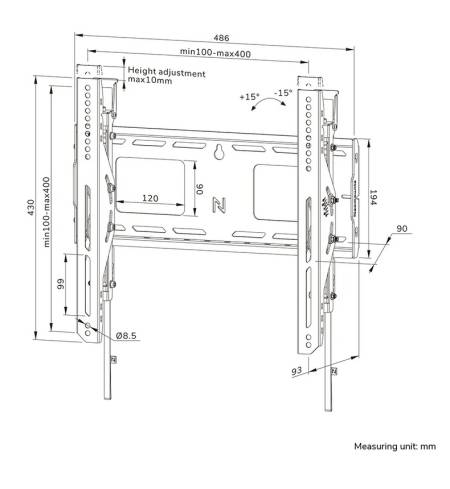 Neomounts Level-750 Wall Mount (XL