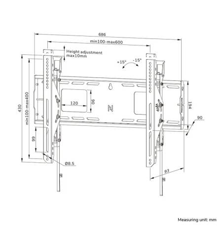 Neomounts Level-750 Wall Mount (XL