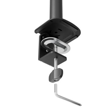Neomounts Nero Single Flat Screen Desk Mount (phone holder+Quick-fix clamp/grommet)