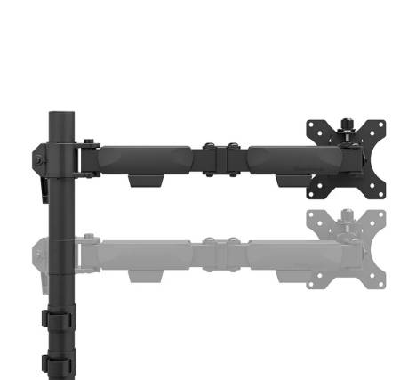 Neomounts Nero Single Flat Screen Desk Mount (phone holder+Quick-fix clamp/grommet)